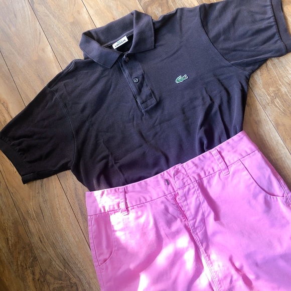 🐊Authentic LACOSTE Polo Brown Short Sleeves Shirt - Picture 2 of 16